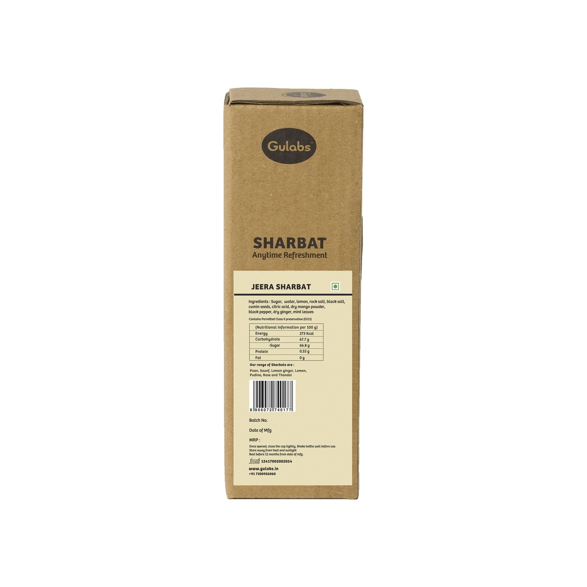 Gulabs Jeera Sharbat (Syrup)   Bottle  500 millilitre